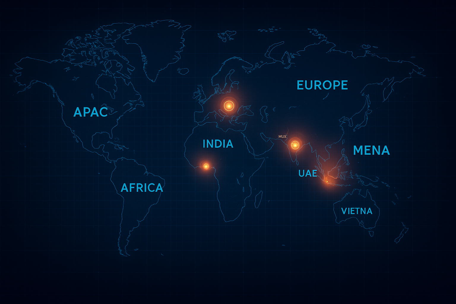 worldMap-highlithing-five-countries-to-invest-in
