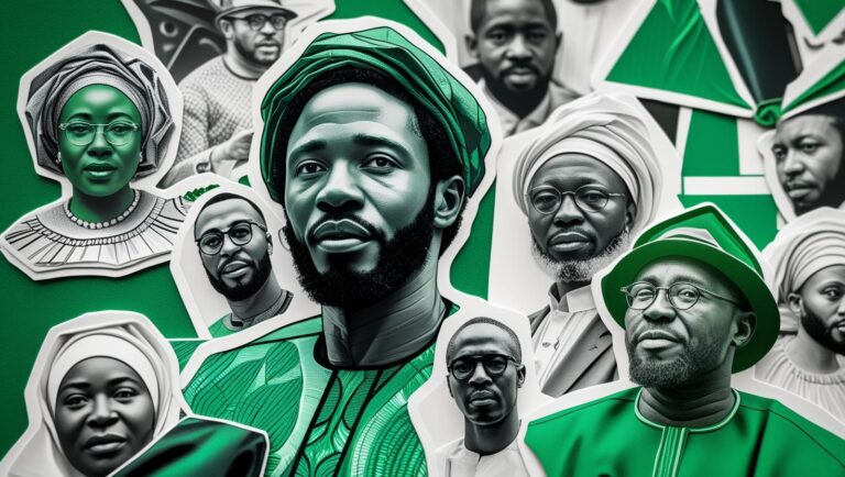 A-dynamic-collage-of-Nigerian-figures-in-tech-music-literature-and-protest—branded-in-green-white-green-hues